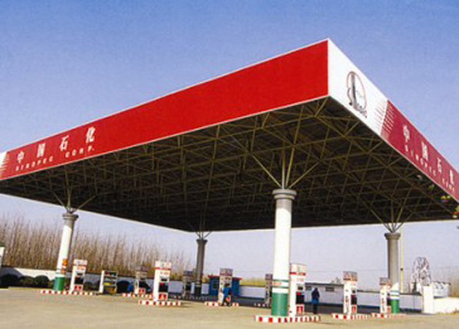 惠州中石化加油站网架
